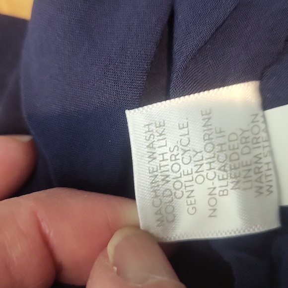 J. JILL Navy Floral  Rayon Sleeveless Hi Low Peplum Hem Maxi Dress - Picture 11 of 12